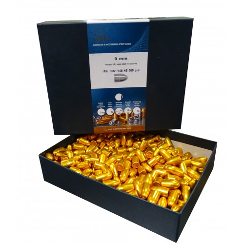 Proyectiles Haendler and Natermann 9mm RN .356  145 HS