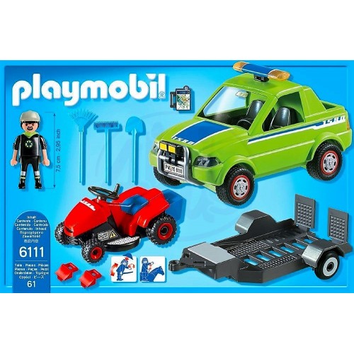 Playmobil Jardinero con Pick-up y Remolque con Segadora 6111