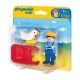 Playmobil Granjero con Carretilla y Gallina 6793