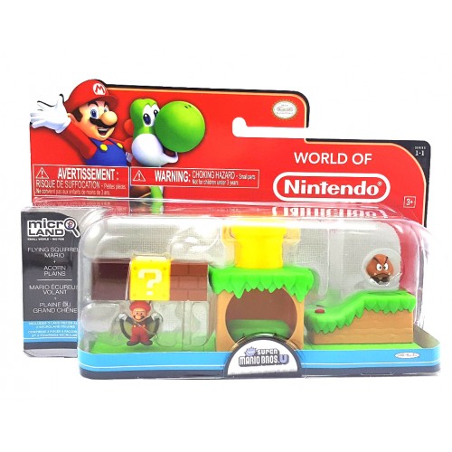 microLAND Flying Squirrel Mario & Acorn Plains Playset