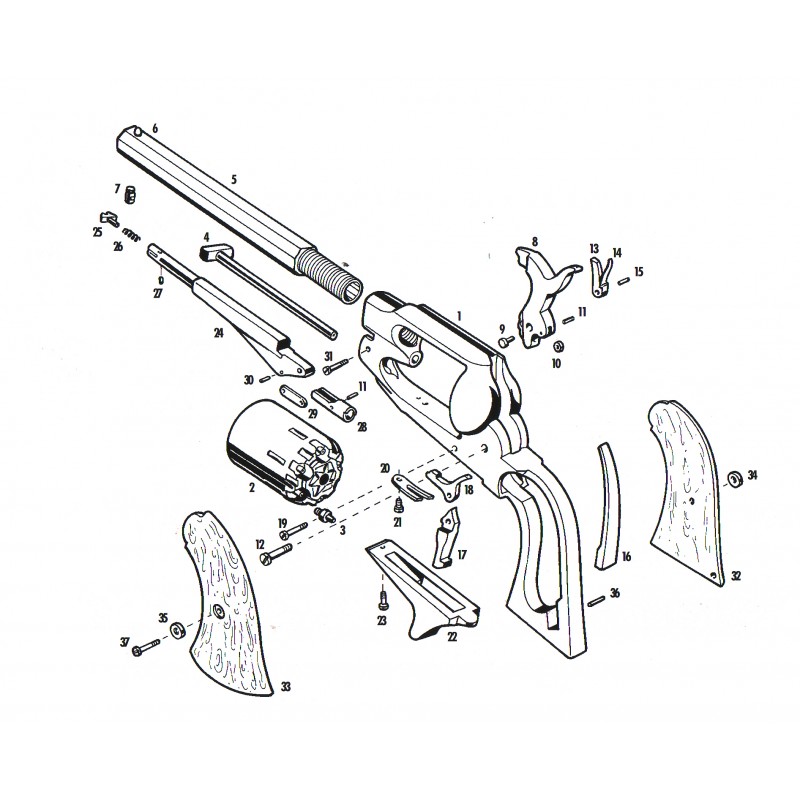 Remington Pocket Pietta .31 Piezas de repuesto