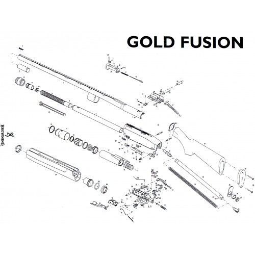 Browning Gold Fusion Pieza nº7B Inserto / Abrazadera latón