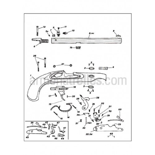 Pedersoli S.361 Continental Duelling Flintlock (Chispa)