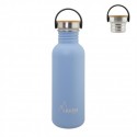 Laken BOTELLA DE ACERO INOXIDABLE BASIC STEEL 0,75L TAPÓN BAMBÚ Y ACERO INOXIDABLE