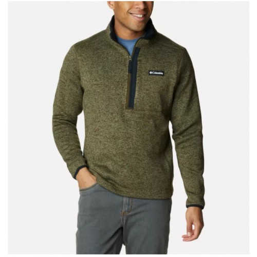 Columbia Jersey Sweater Weather Half Zip Green