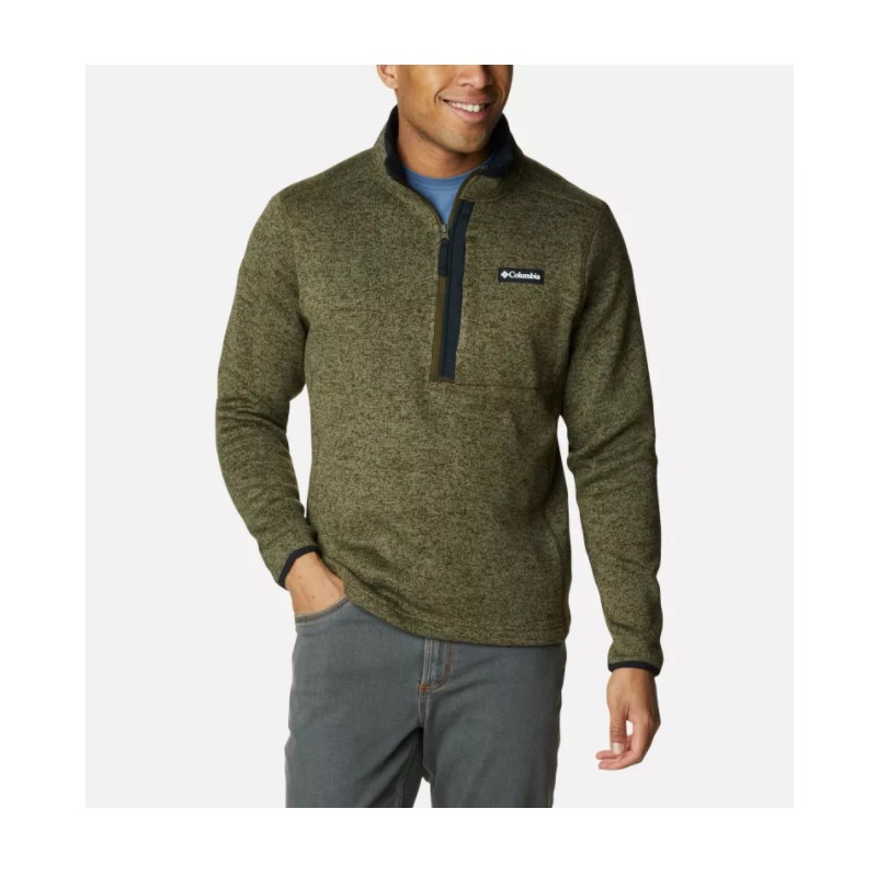 Columbia Jersey Sweater Weather Half Zip Green