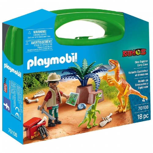 Playmobil Maletín de Dinosaurios y Explorador