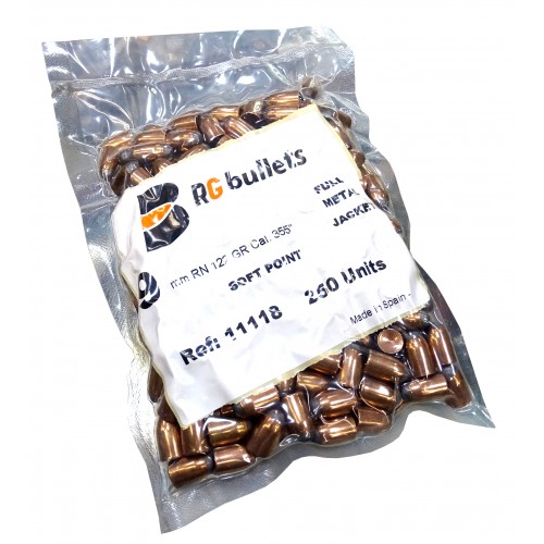 RG Bullets 9mm RN Soft Point 122gr .355"