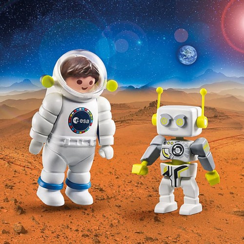 70991 Playmobil Duo Pack ESA Astronauta y Robot RObert