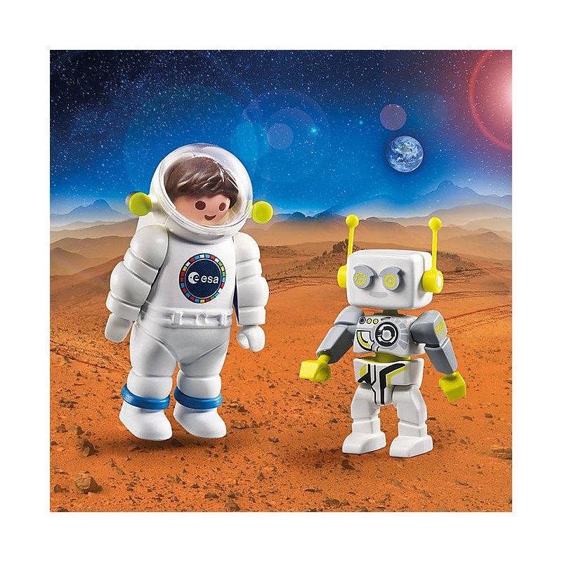 70991 Playmobil Duo Pack ESA Astronauta y Robot RObert