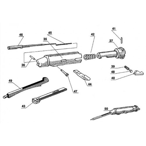 Benelli Premiun / Super Ligera / 121 / 125 / Belmonte Guía resorte pavonado