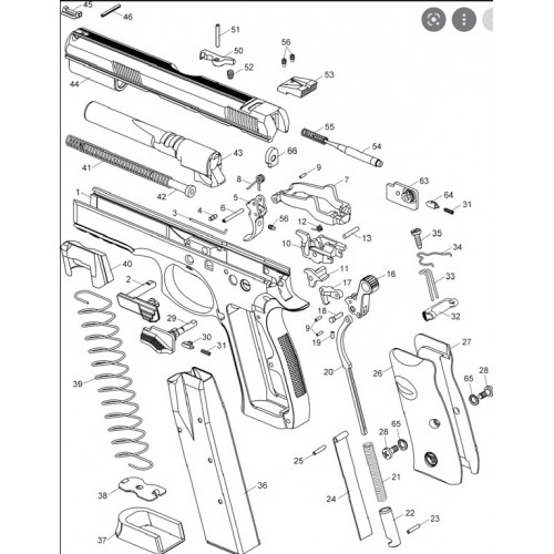 Ceska CZ Tapón muelle Pieza nº 22  CZ 75 / Shadow 1 / Shadow 2