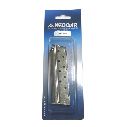 Mec-gar Cargador Colt 1911 9 Rounds HT Nickel