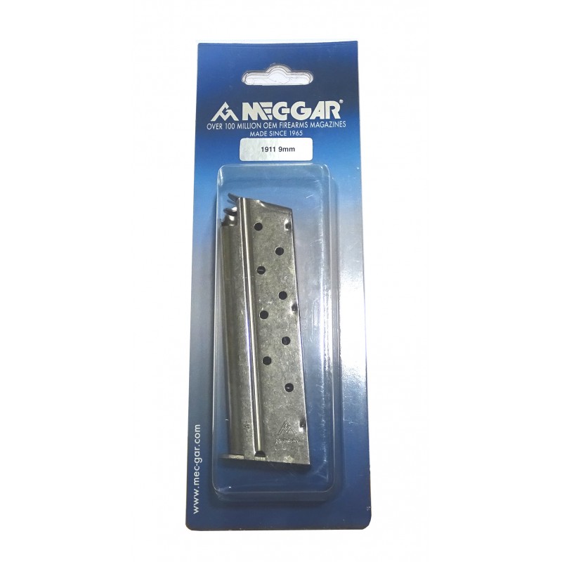 Mec-gar Cargador Colt 1911 9 Rounds HT Nickel