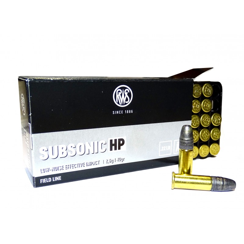 RWS Munición 22lr Subsonic HP 40 grains