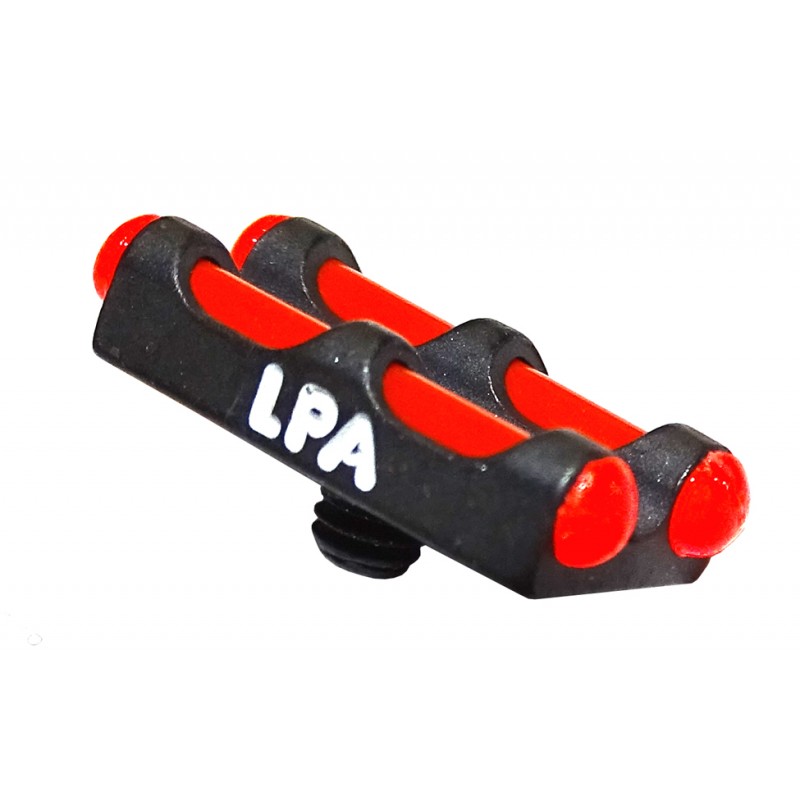 Lpa Punto de Mira Escopeta Fibra Óptica Doble Rojo rosca 3mm