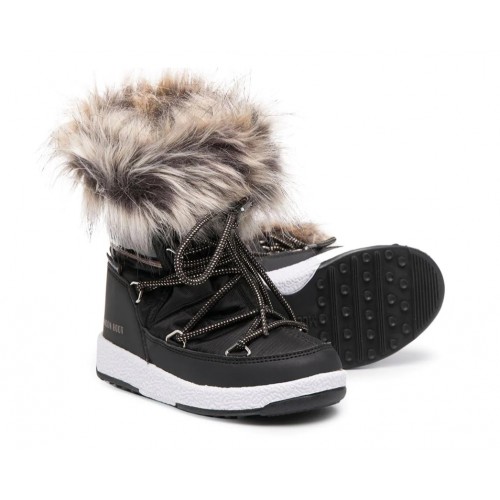 Moon Boot Jr Girl Monaco Low Black and Copper