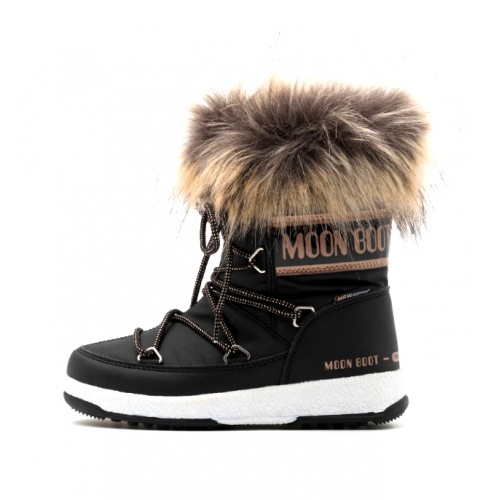 Moon Boot Jr Girl Monaco Low Black and Copper