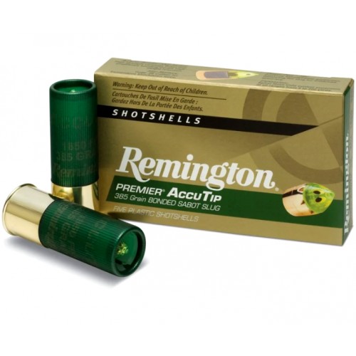 Remington Cartuchos de Bala Accutip Premier 12/70 de 385 grains