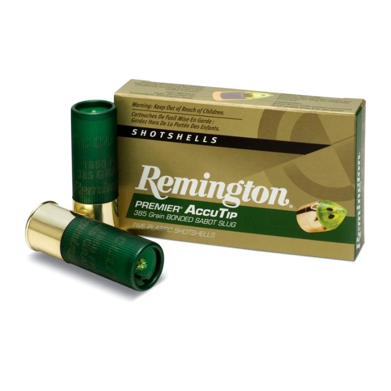 Remington Cartuchos de Bala Accutip Premier 12/70 de 385 grains