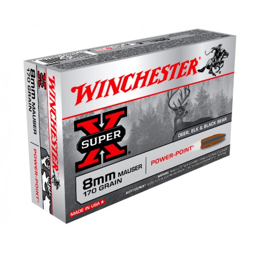 Winchester 8mm Mauser 170gr Power Point