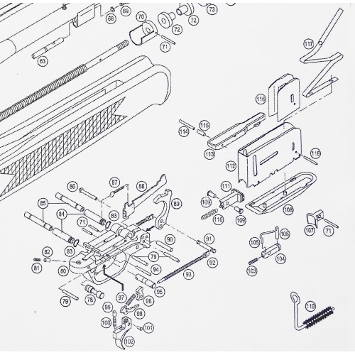 Verney-Carron Rifle Semiaut. Muelle de cargador Nº de Pieza 117
