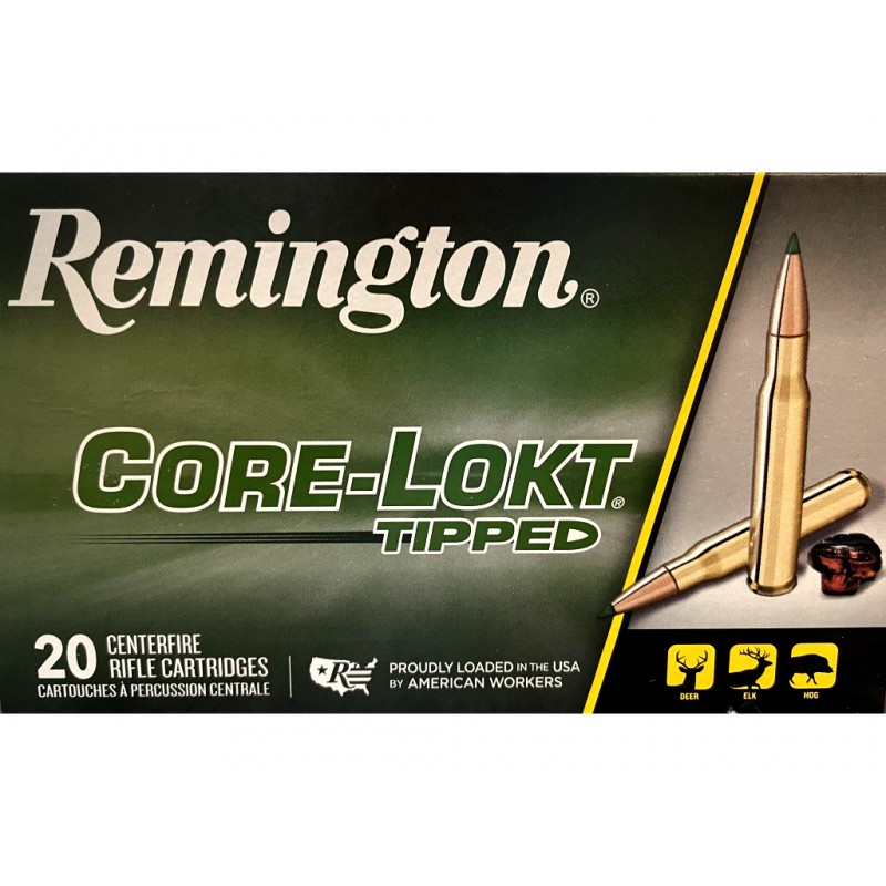 Remington Munición 30-06 Core Lockt Tipped (punta plástica) 165gr