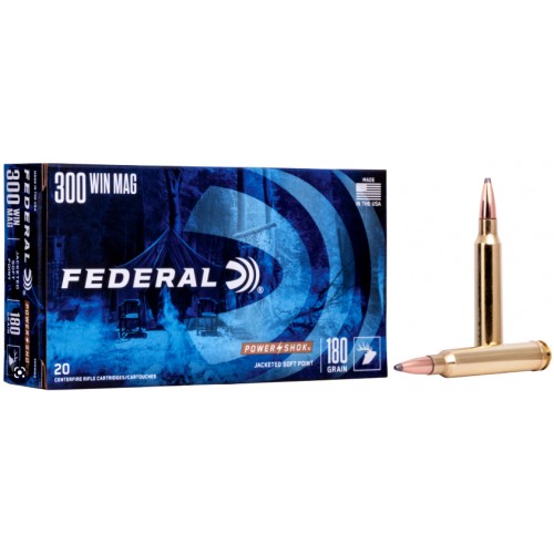 Federal Munición 300 Win Mag  180grains Soft Point