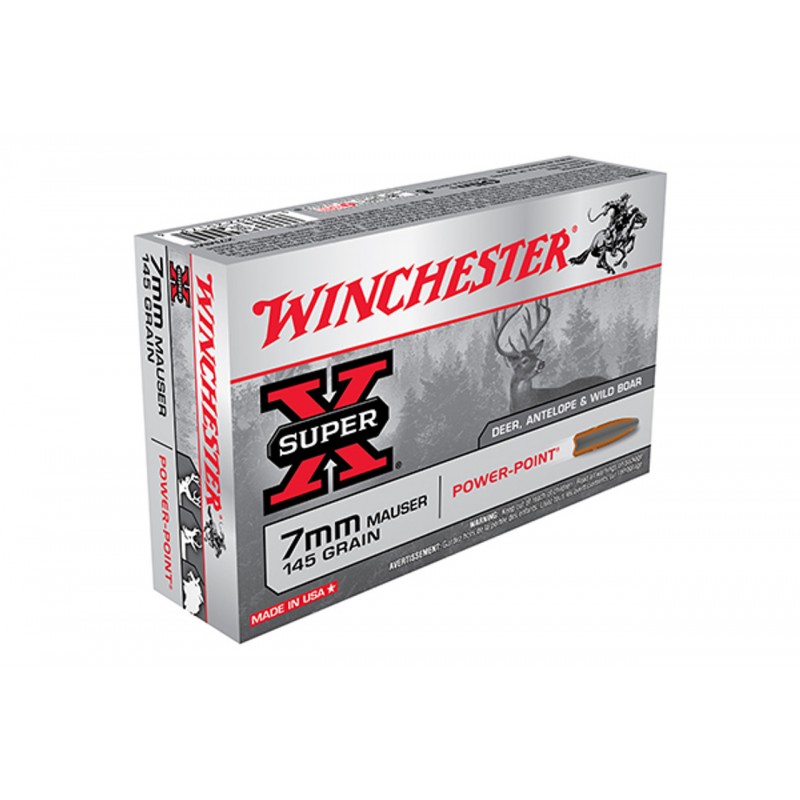 Winchester Munición 7mm Mauser 145gr. Power Point