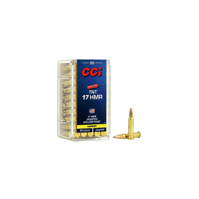 CCI 17 HMR TNT 17gr Hollow Point (punta hueca)