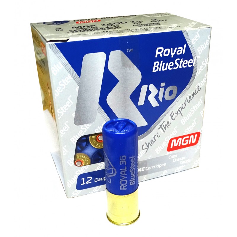 Rio Cartuchos Nº2 Calibre 12/76 Perdigón de acero