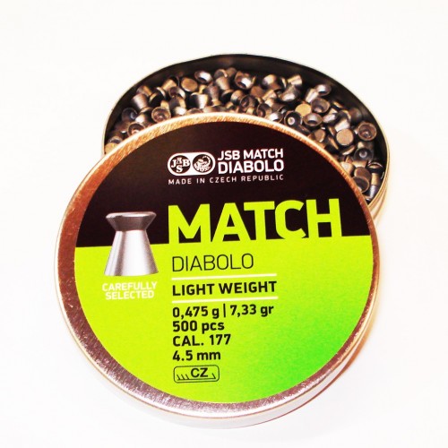 JSB Match Diabolo Light Weight 4.5mm 500 unidades