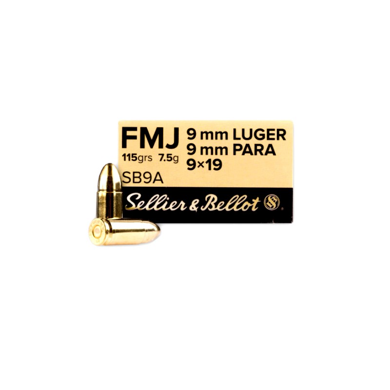 Sellier & Bellot Munición 9mm FMJ 124gr (9x19)