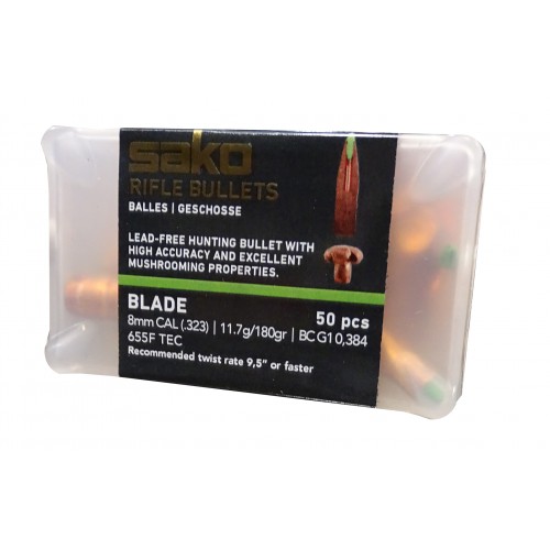 Sako Proyectiles 8mm .323  180 grains Libres de Plomo