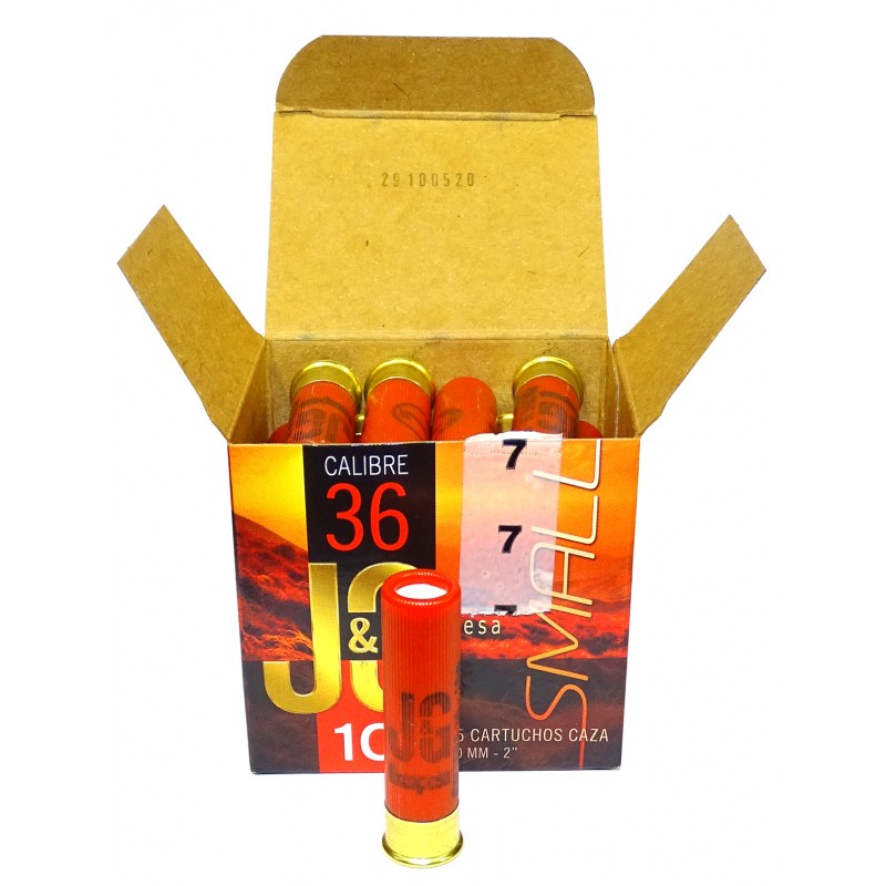 J&G Cartuchos Calibre 36 (12mm) nº7  10gr