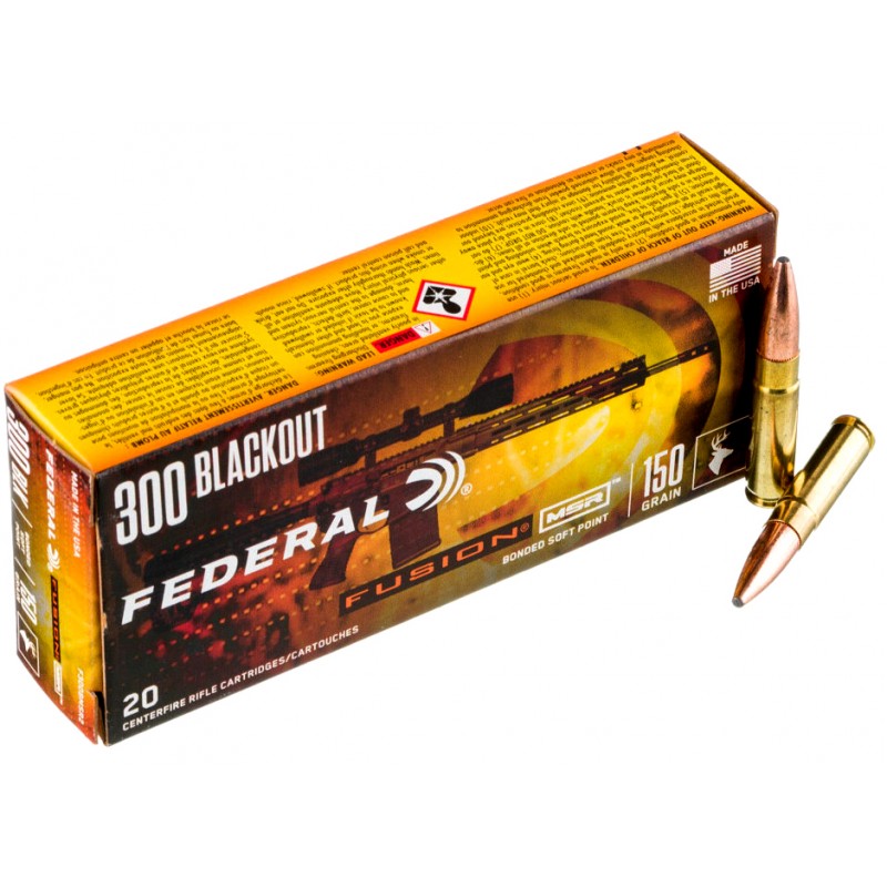 Federal Fusion 300 Blackout 150 grains Bonded Soft point