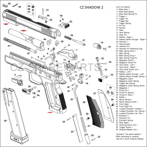 Ceska CZ Shadow I / II / 75 Extractor