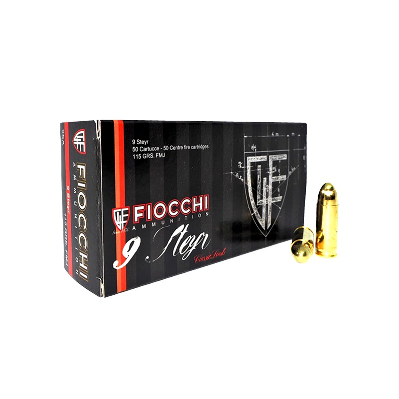 Fiocchi Munición 9 Steyr / 9mm Largo