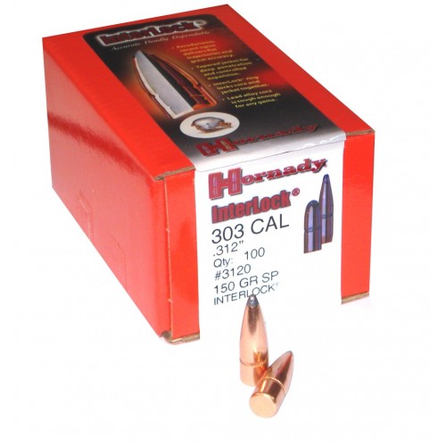 Hornady Interlock  .303  150grs  SP  .312