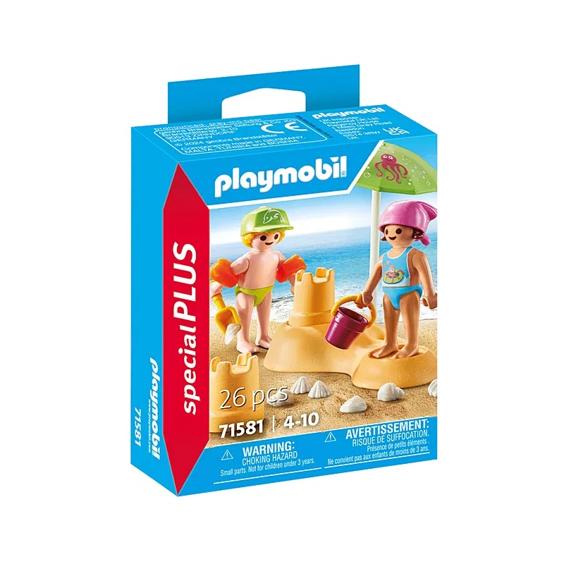 Playmobil Niños con castillo de arena