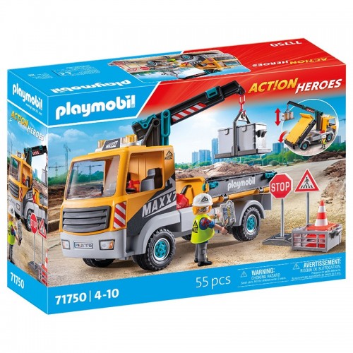 Playmobil Camión de construcción con grúa