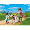 Playmobil Granjero con ternero
