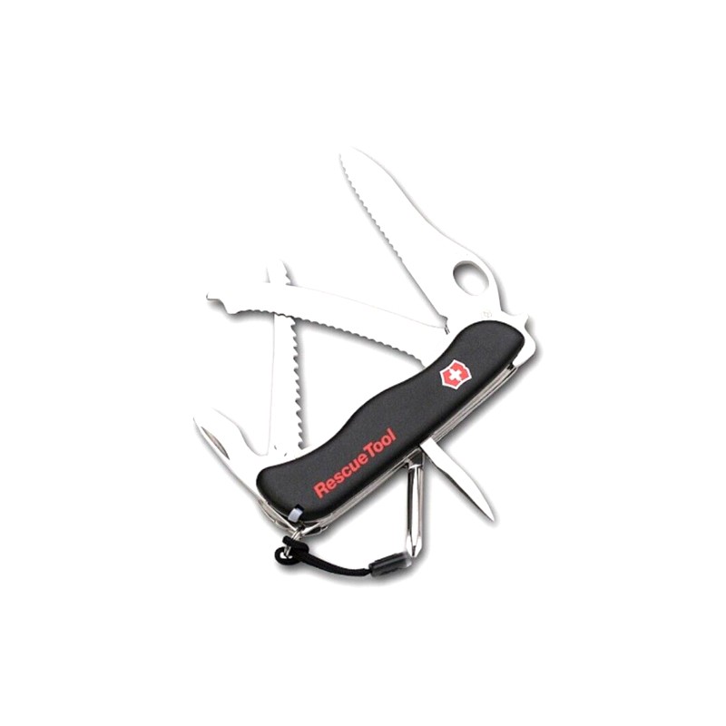 Victorinox Navaja Rescate Cachas Negras + Funda de Nylon