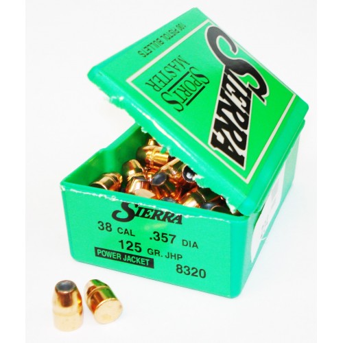 Sierra 38 Cal.  .357   125 gr.  JHP  Sports Master