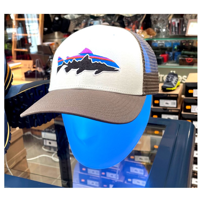 Patagonia Gorra Fitz Roy Trout Trucker White Marlow Brown
