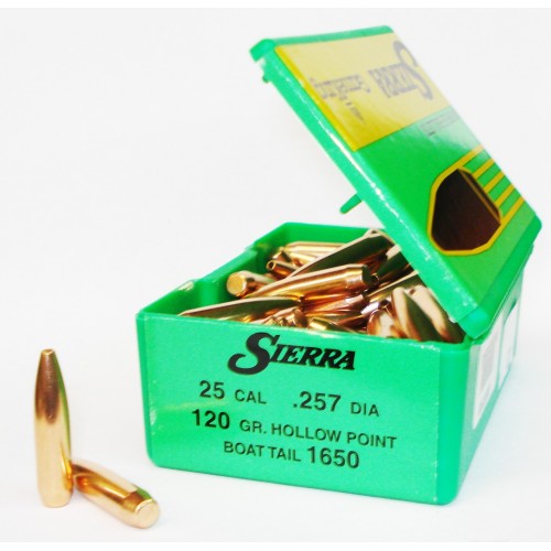 1650   Game King 25 Cal.  .257   120 gr. Hollow Point  Boat Tail