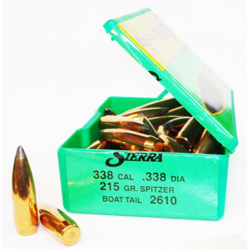 Sierra Game King  338 Cal.   215gr.  Spitzer Boat Tail