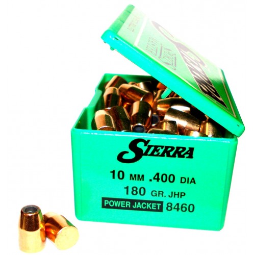 Sierra Proyectiles 10mm  .400  180gr  JHP Power Jacket