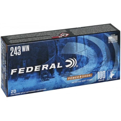 Federal 243 Win Jacketed Soft Point 100 grains