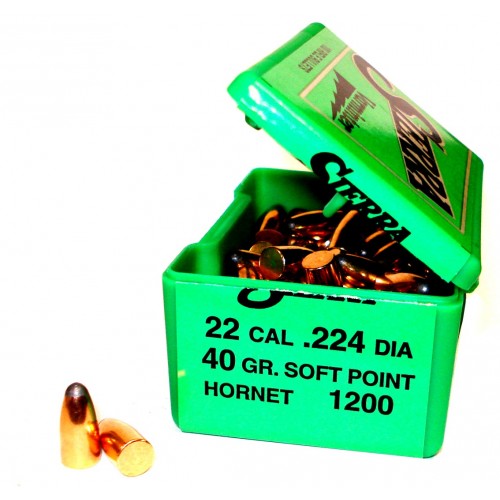 1200   .22 Cal.  .224  40gr  Hornet  Soft Point